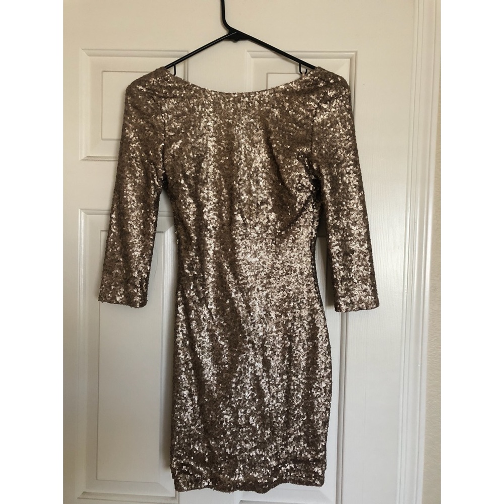 Gold Sequined Dress